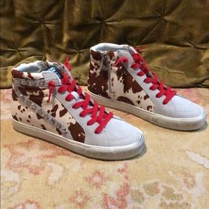 Never worn vintage Havana leather high top sneaker